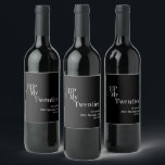 30th Birthday Party RIP 20s Black and White Wine Label<br><div class="desc">This is a modern, 30th birthday, Halloween adult party design. This simple RIP 20s design, is in classic black and white with stylish typography. Perfect for a cool and fun, Halloween themed, 30th birthday party. To personalize, simply use the personalize this button to add your name age and celebration date,...</div>