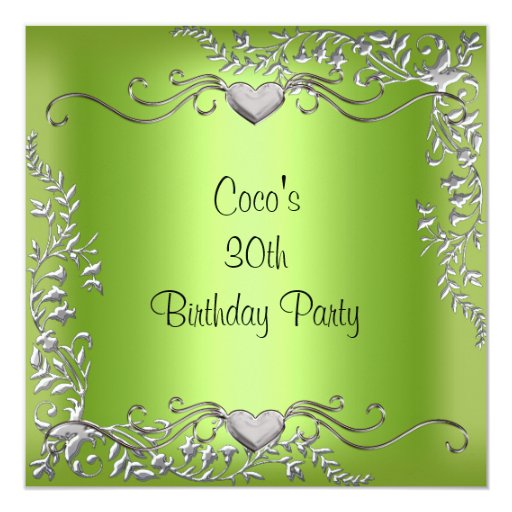 Lime Green Invitations 4