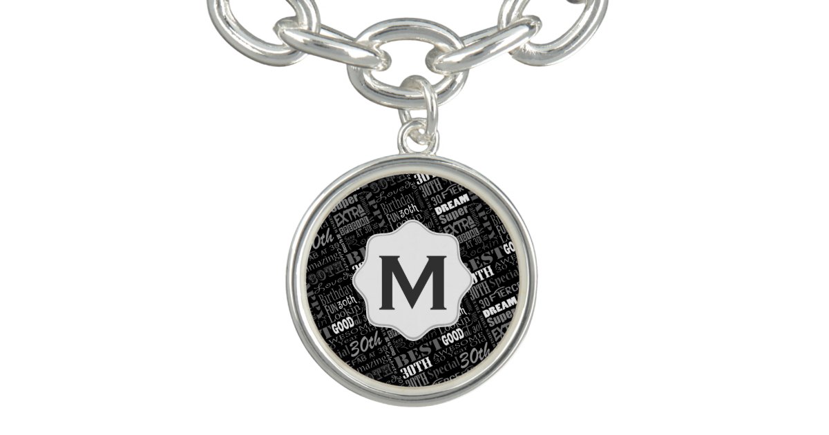 Personalized Monogram Charm Bracelet