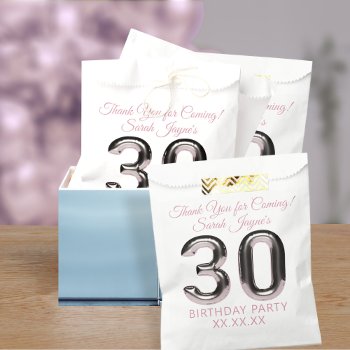 30th Birthday Party Thank You Favor Bag by mothersdaisy at Zazzle