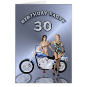 30th Birthday party with a girl and motorbike (Front)