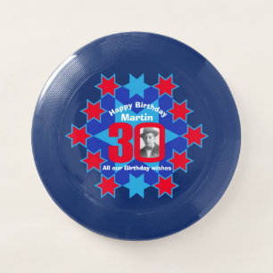 30th birthday personalized photo star frisbee