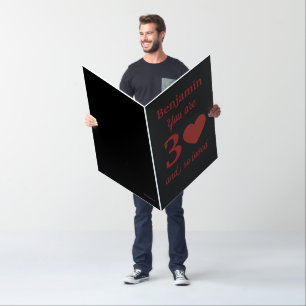 30th Birthday Personalized Red Extra Large Jumbo Card