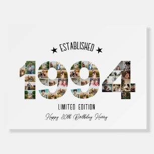 30th birthday Photo Collage established 1994 Foam Board