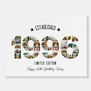 30th birthday Photo Collage established 1996 Foam Board