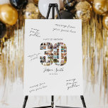 30th Birthday Photo Collage Guest Signing Foam Board<br><div class="desc">Create your own personalized birthday photo collage guest signing board featuring your favorite pictures in the shape of the number 30.</div>