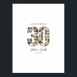 30th Birthday Photo Collage Guest Signing Poster<br><div class="desc">Create your own personalized birthday photo collage guest signing board poster featuring your favorite pictures in the shape of the number 30.</div>