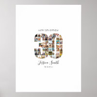 30th Birthday Photo Collage Guest Signing