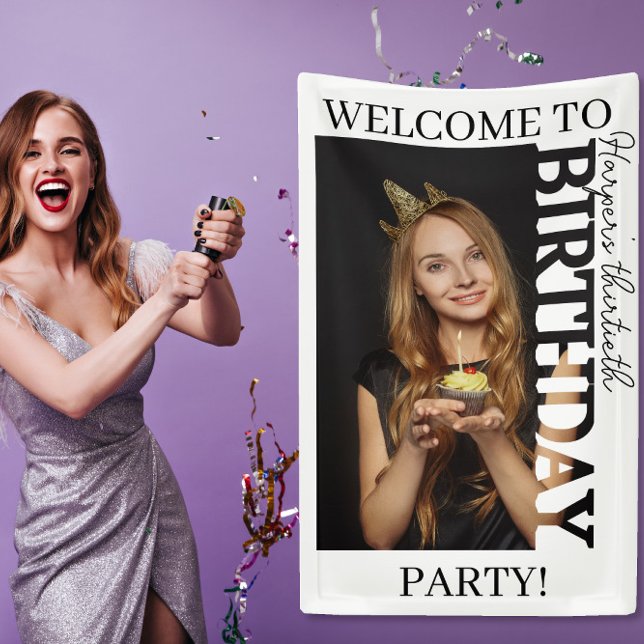 30th Birthday Photo college Party  Banner (Creator Uploaded)