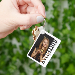 30th Birthday Photo college Party Keychain