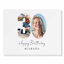 30th Birthday Photo Landscape Welcome Sign