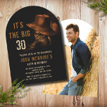 30th Birthday Photo Rustic Cowboy Hat Boots Invitation<br><div class="desc">30th Birthday Photo Rustic Cowboy Hat and Leather Boots Invitation features a pair of leather cowboy boots with hat and your personalized 30th birthday party invitation information below. Personalize by adding your favorite photo on the reverse. Created by Evco Studio www.zazzle.com/store/evcostudio</div>