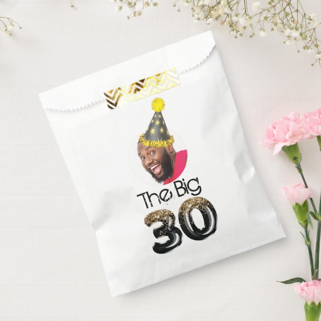 30th Birthday Photo Simple Funny Favor Bag (Sealed)