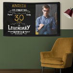 30th Birthday Photo Template Legendary Banner<br><div class="desc">Photo template any year "Original Quality Legendary Inspiration" banner for that special person. Add the photo and name as desired in the template fields creating a unique birthday celebration gift. Team this up with the matching gifts,  party accessories,  and clothing available in our store www.zazzle.com/store/thecelebrationstore</div>