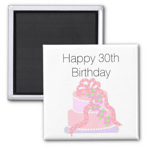 30th Birthday Pink Cake Magnet