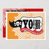 30th Birthday Pirate Party Invitations - Yo Ho Ho (Front/Back)