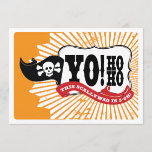 30th Birthday Pirate Party Invitations - Yo Ho Ho
