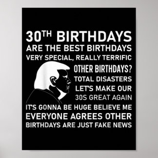 30th Birthday Politigovernment Agencyn Shirt Funny Poster