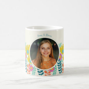 30th birthday pretty colorful floral modern coffee mug