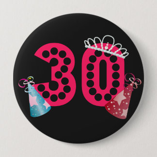 30th Birthday Princess Womens Birthday Button