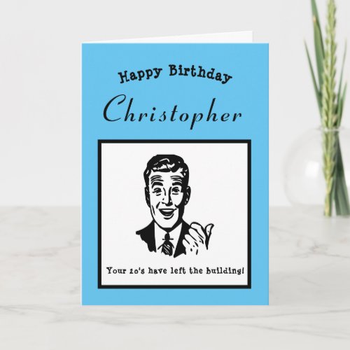 30th Birthday Retro Cartoon Funny Personalized Card