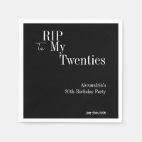 30th Birthday RIP 20s Black and White Party