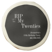 30th Birthday RIP 20s Party Sugar Cookie (Front)