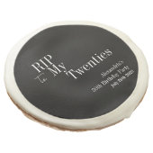30th Birthday RIP 20s Party Sugar Cookie (Angled)