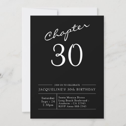 30th Birthday Script 30 Party