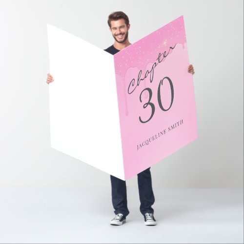 30th Birthday Script Pink Giant