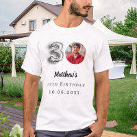 30th birthday silver photo