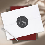30th Birthday Simple Minimalist Flat Black Classic Round Sticker<br><div class="desc">A simple minimal 30th birthday sticker to use on party favors,  as envelope seals,  or on wrap and craft items for your party. The modern minimalist layout pairs a deep matte black background with refined ivory-beige typography—featuring a bold sans-serif paired with handwritten script for the word “Birthday.”</div>