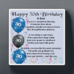 30th  Birthday Son Poem Plaque<br><div class="desc">A great personalised gift for a son on his 30th  Birthday.

This item can be personalised or just purchased as it is</div>