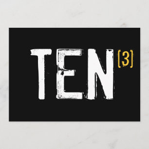 30th Birthday - Ten x 3 Invitation