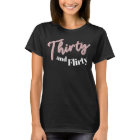 30th birthday thirty flirty pink silver glitter