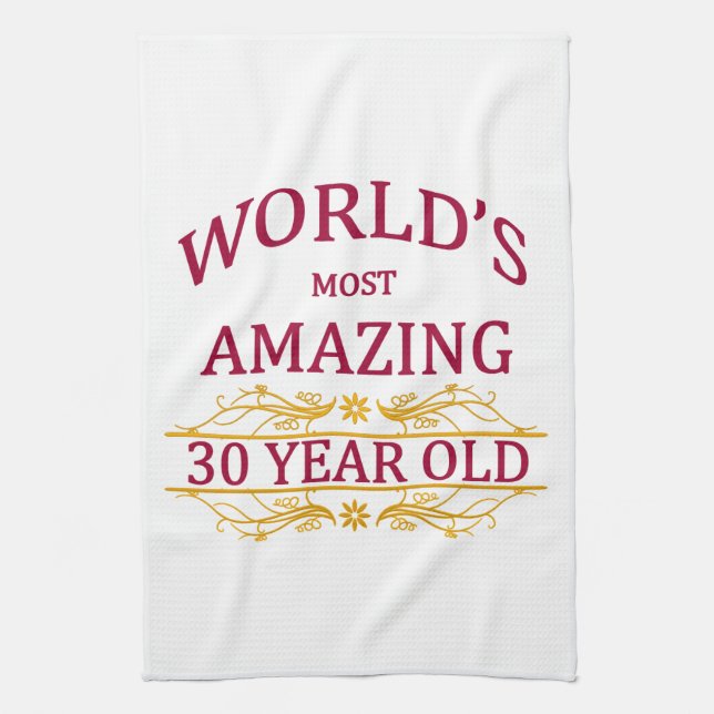 30th. Birthday Towel (Vertical)