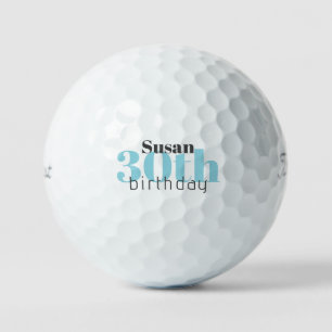 30th Birthday Turquoise Custom Titleist Pro V1 Golf Balls