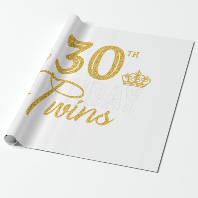 30th Birthday Twins 30 Years Old Twin Brother And  Wrapping Paper (Unrolled)