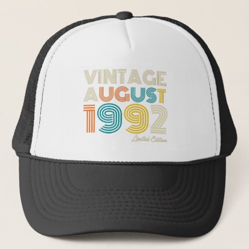 30th Birthday Vintage 1992 Limited Edition Trucker Hat