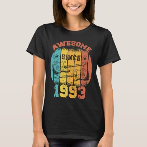 30th Birthday Vintage 1993 Retro 30 Years old Guit T_Shirt
