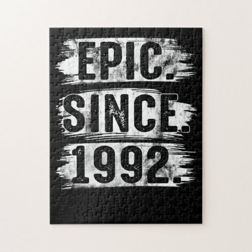 30th Birthday Vintage Epic Since 1992 30 Years Old Jigsaw Puzzle