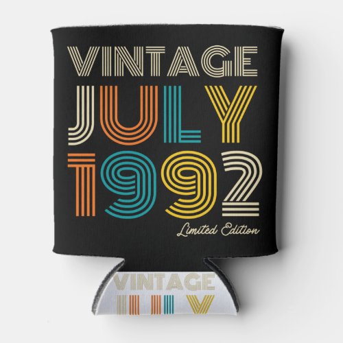 30th Birthday Vintage July 1992 Limited Edition Can Cooler