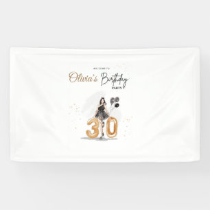 30th birthday welcome sign, banner