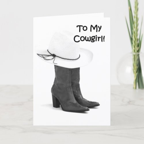 30th BIRTHDAY WISHES TO MY COWGIRL Card