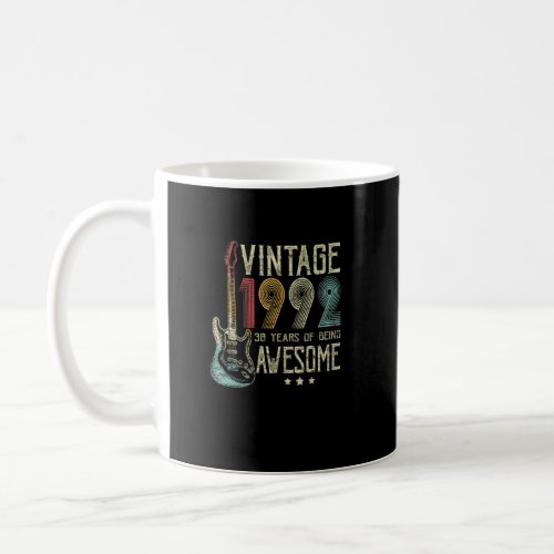 30th Birthday Womens Mens Vintage Awesome 1992 Gui Coffee Mug