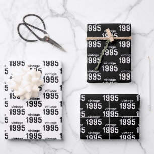 30th Birthday Wrapping Paper, 1995 Year Gift Wrap