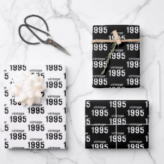 30th Birthday Wrapping Paper, 1995 Year Gift Wrap