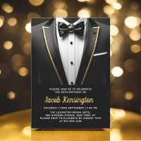 30th Black and Gold Tuxedo Birthday Event