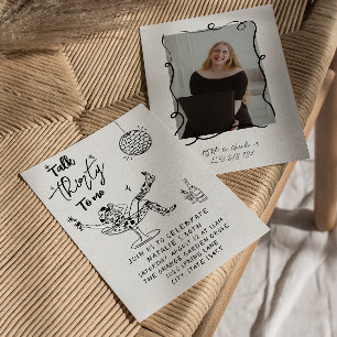 30th Cow Girl Quirky Talk Thirty To Me Birthday Invitation