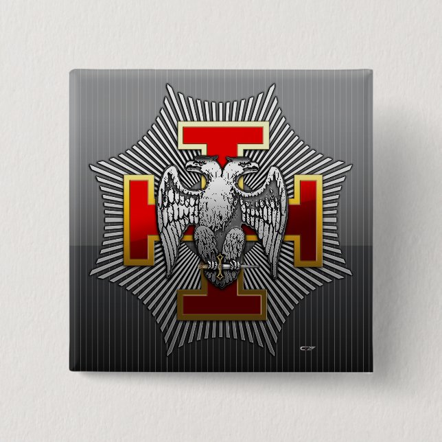 30th Degree: Knight Kadosh Pinback Button (Front)